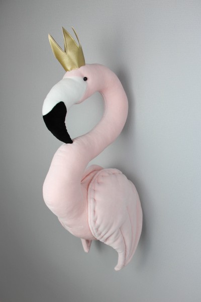 FLAMINGO KRONE GOLD WANDDEKORATION